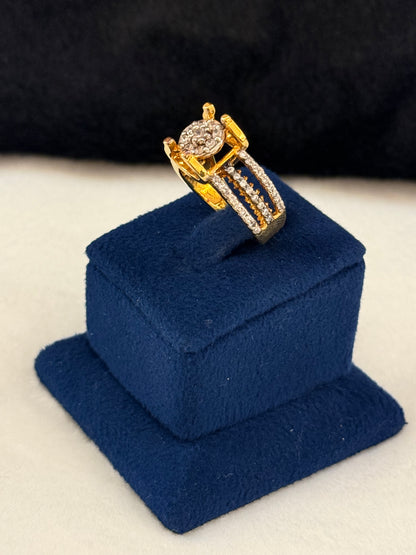 925 Silver GoldPlated Ring-Sr102