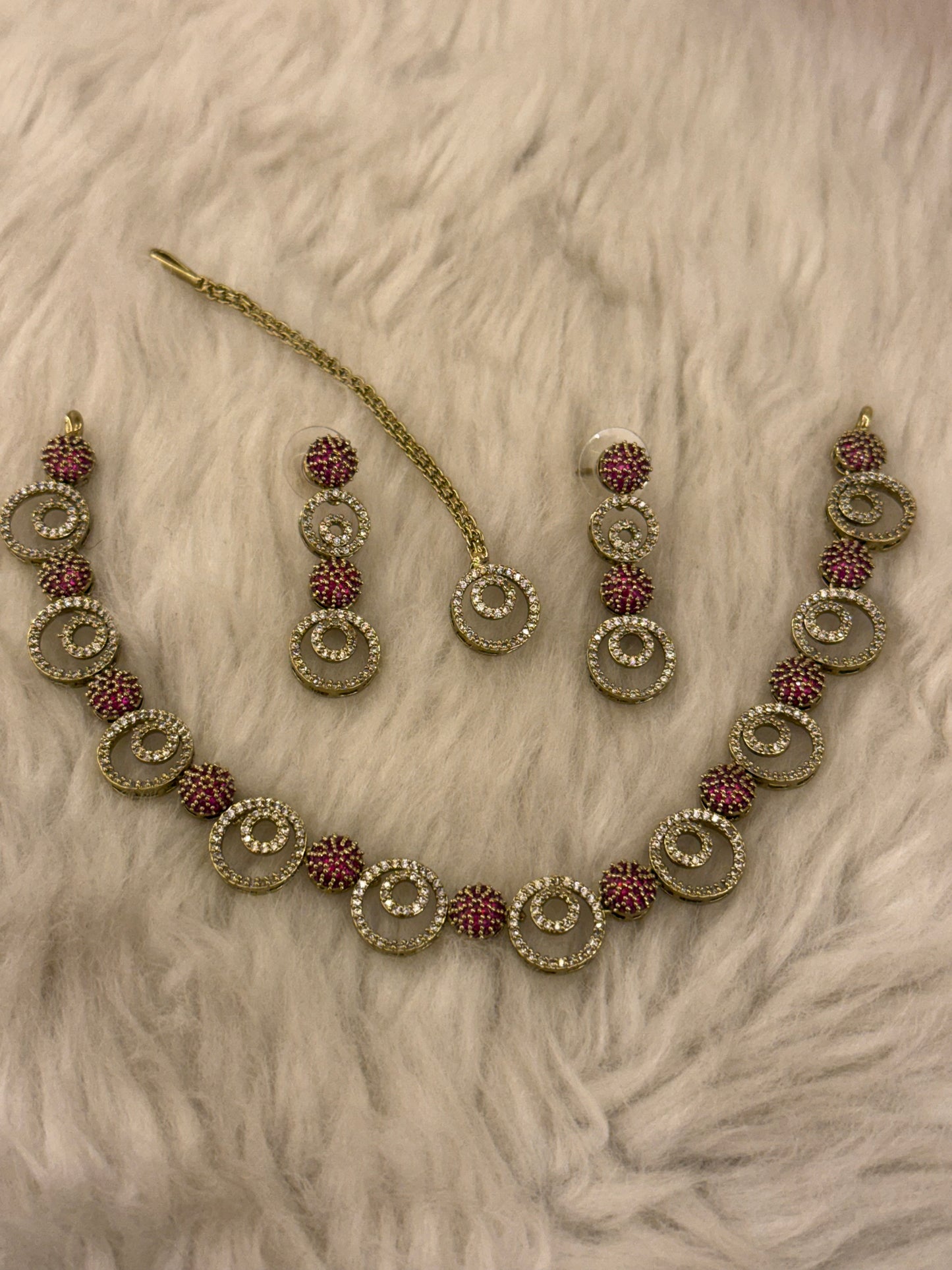 Goldplated necklace set-Ns63