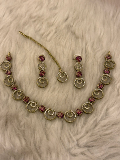 Goldplated necklace set-Ns63
