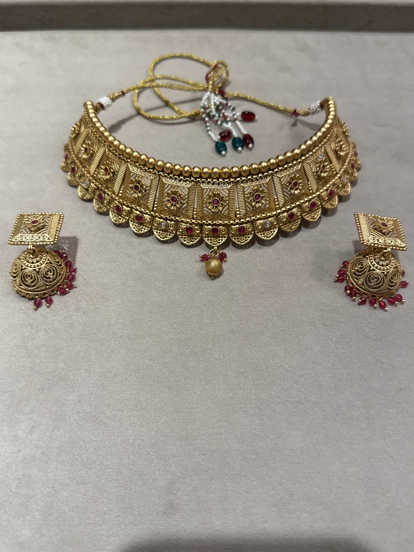 Crimson Radiance Bridal Set-Bs35