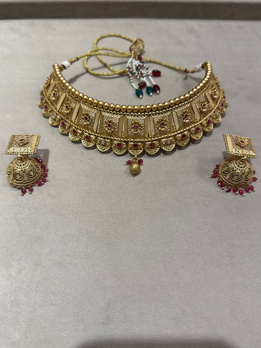 Crimson Radiance Bridal Set-Bs35