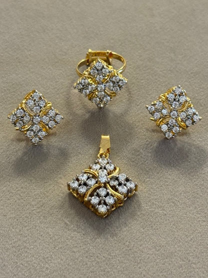 Goldplated Pendant Set-Ps36