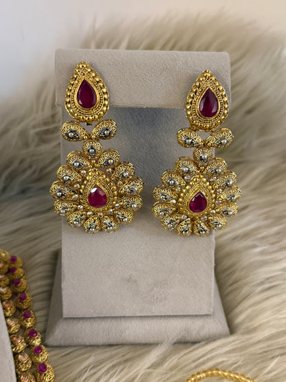 Crimson Radiance Bridal Set-Bs34