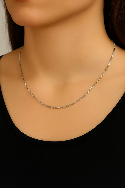 Rhodium Plated Chain-Ch8
