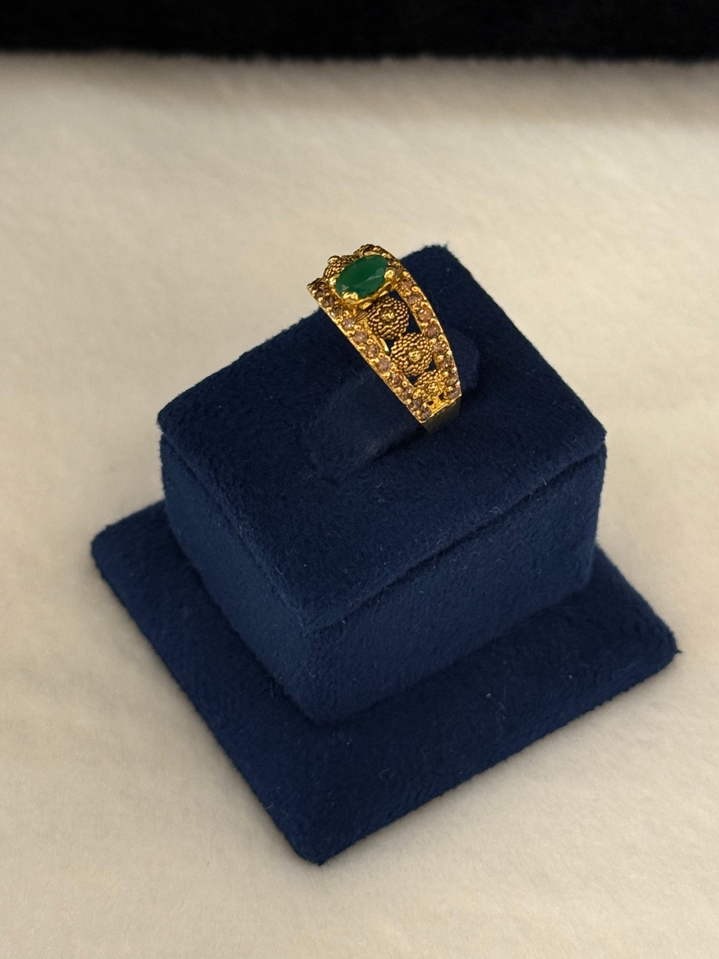 925 Silver GoldPlated Ring-Sr127