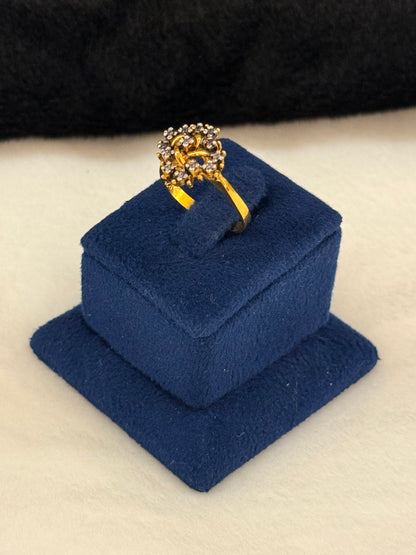 925 Silver GoldPlated Ring-Sr110