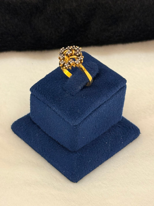 925 Silver GoldPlated Ring-Sr110