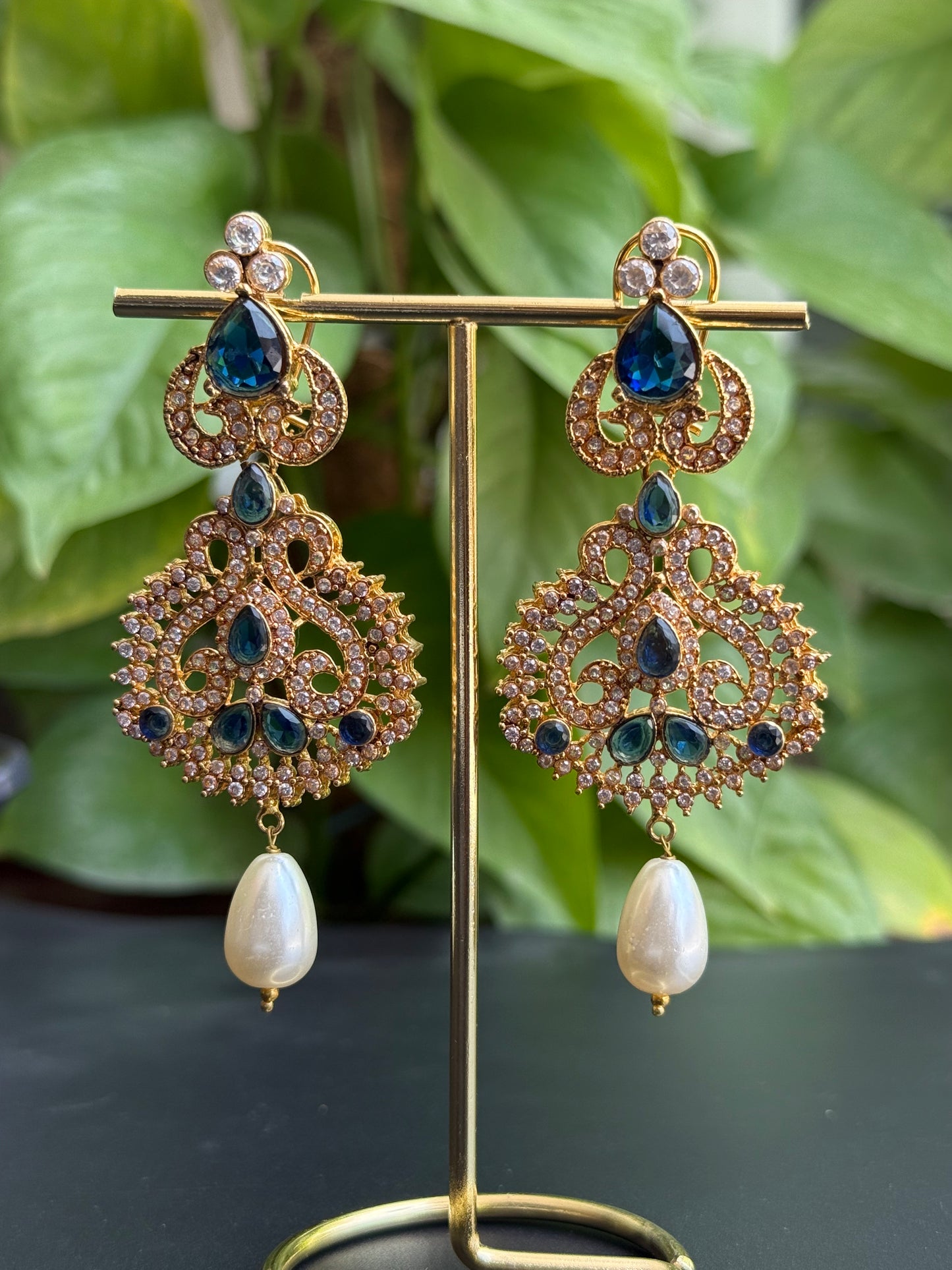 Sapphire Bloom Drops-Er39