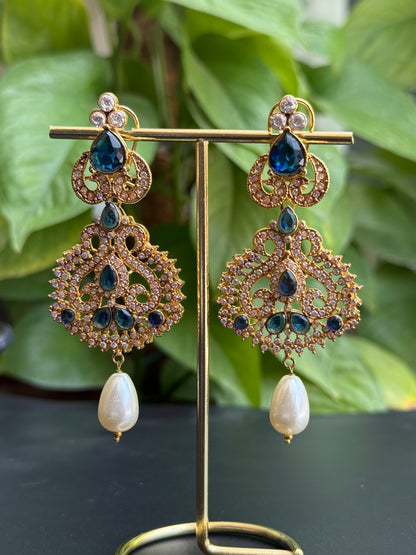 Sapphire Bloom Drops-Er39