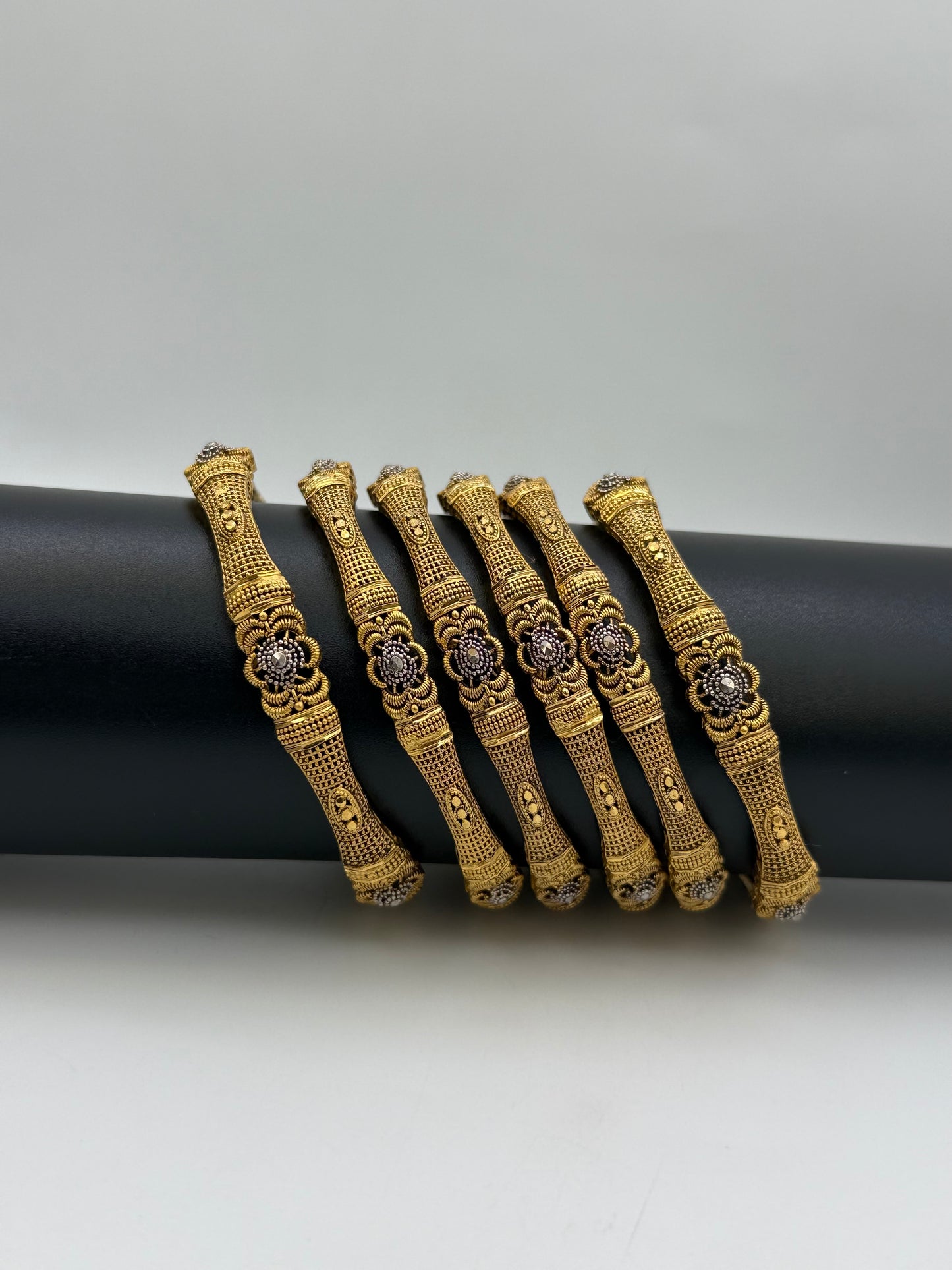 925 Silver Gold Plated Bangles-Sbg17