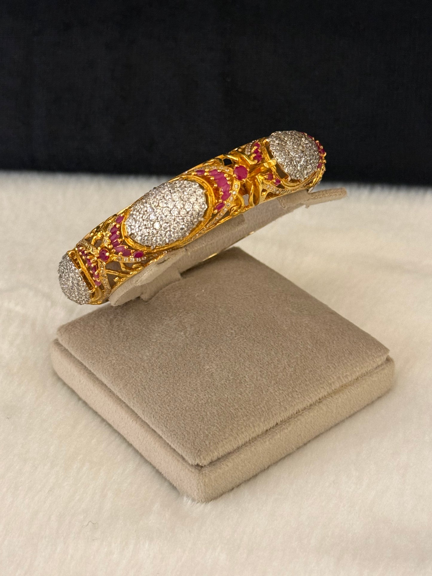 925 Silver Gold Plated Bangles-Sbg57