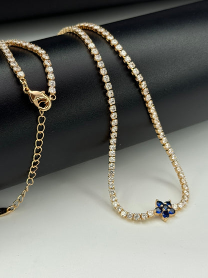 Sapphire Bloom Tennis Chain-Ch19