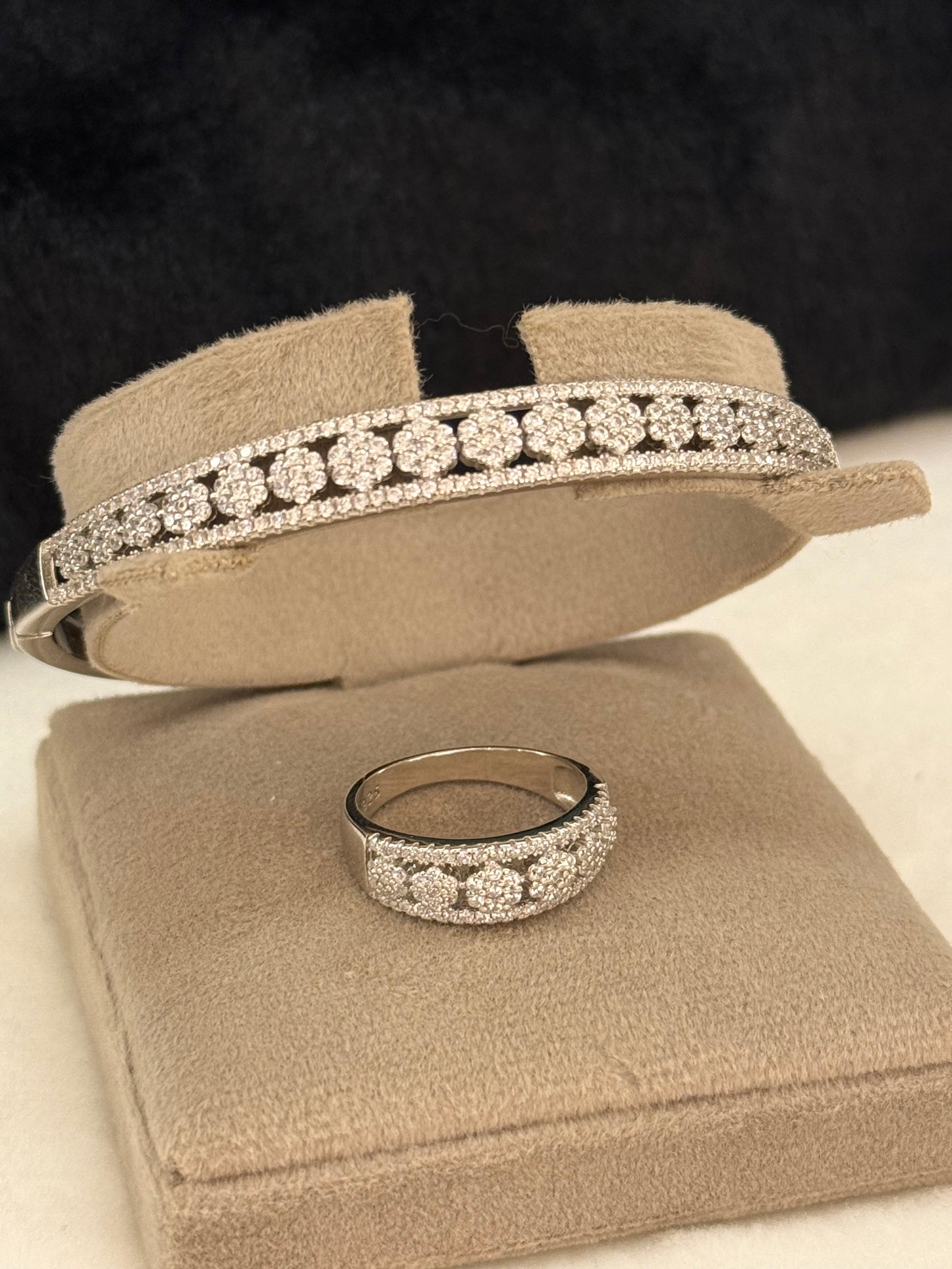 925 Silver Bracelet & Ring-SBS38