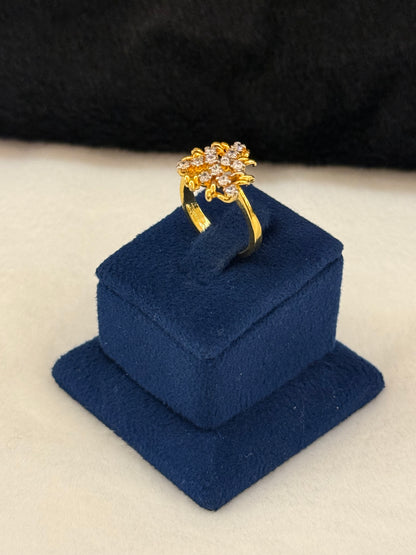 925 Silver GoldPlated Ring-Sr103