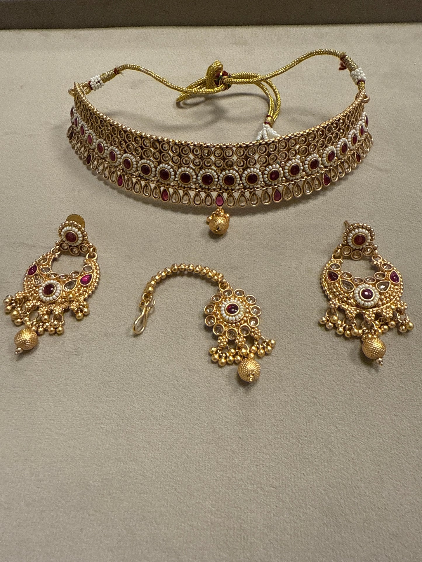 Ruby Elegance Bridal Set-Bs37