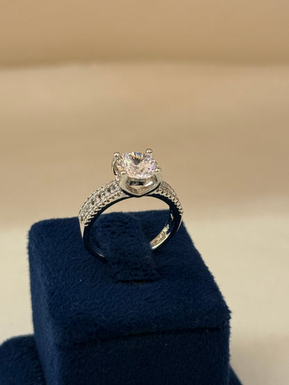 Rhodium Plated Ring-R270