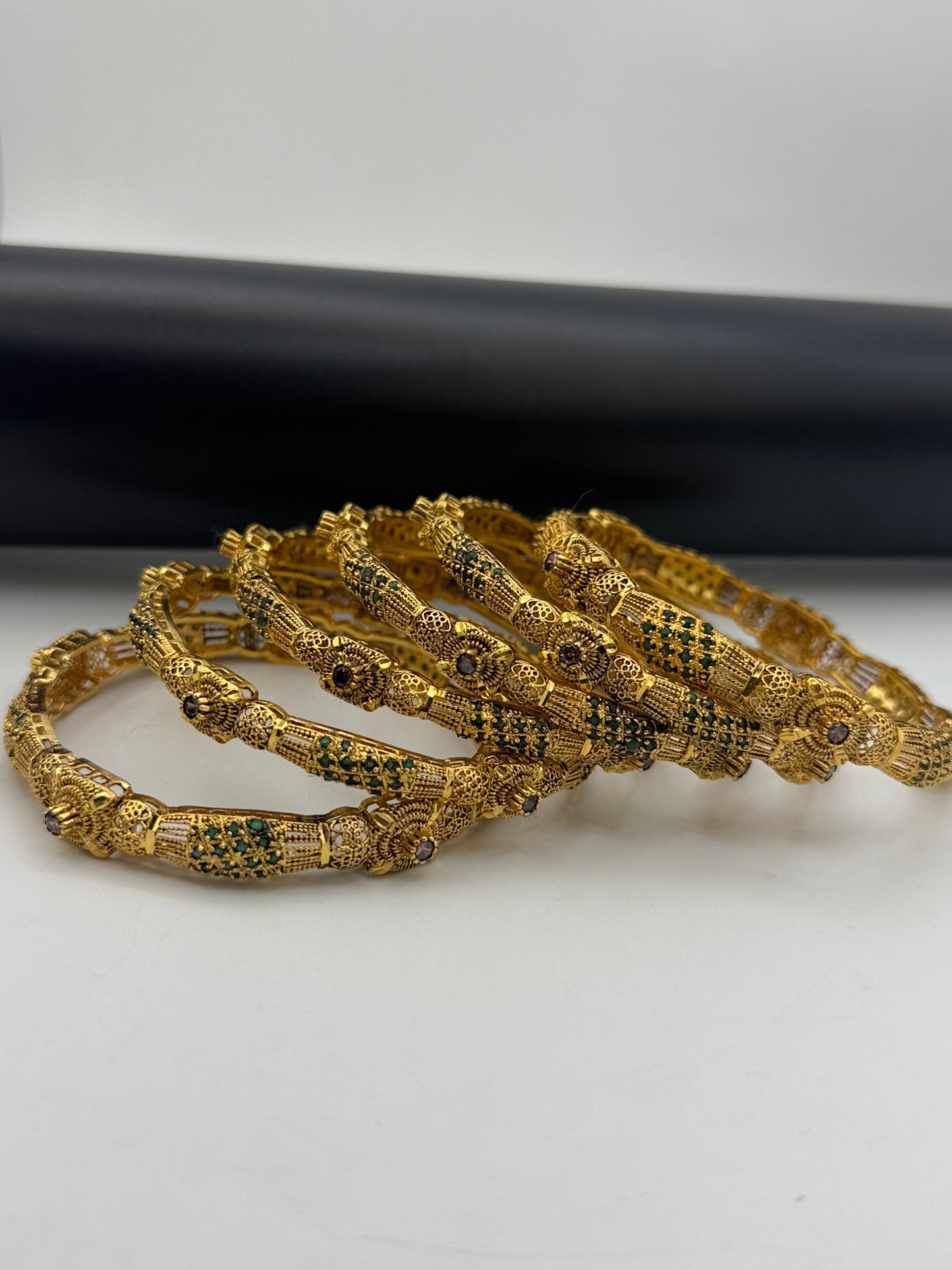 925 Silver Gold Plated Bangles-Sbg6