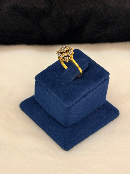 925 Silver GoldPlated Ring-Sr109