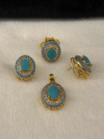Goldplated Pendant Set-Ps55