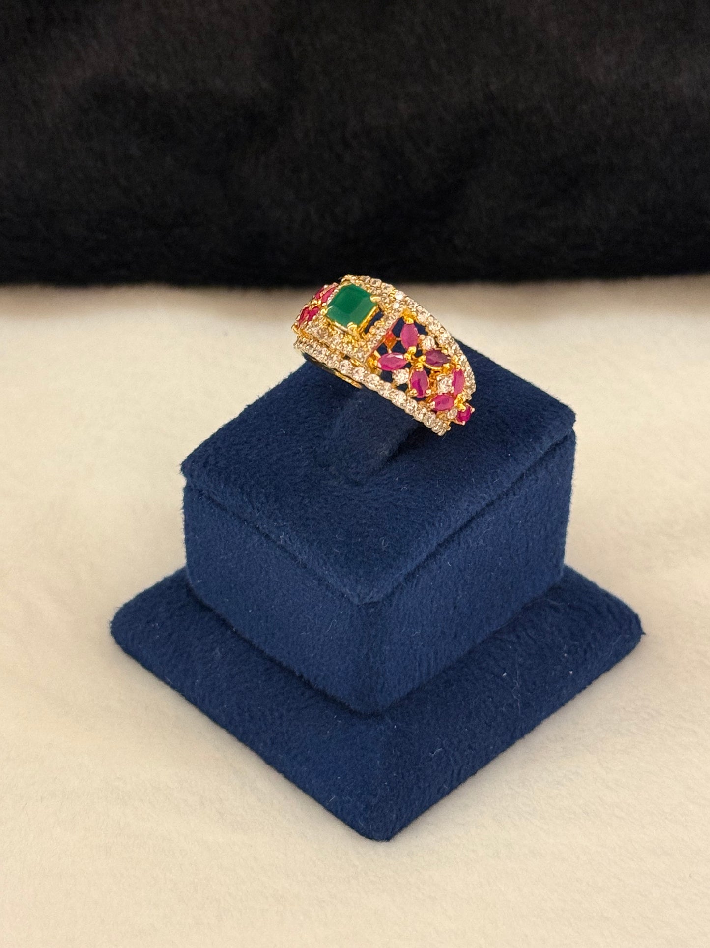 925 Silver GoldPlated Ring-Sr105