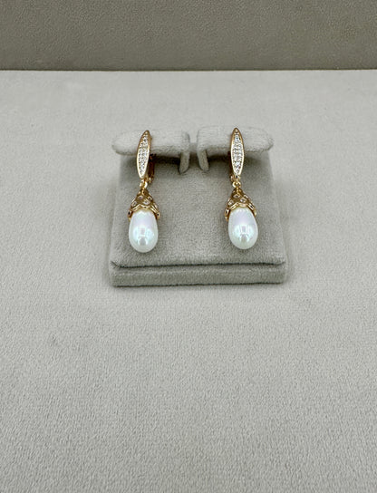 Pearl Hoop Earrings