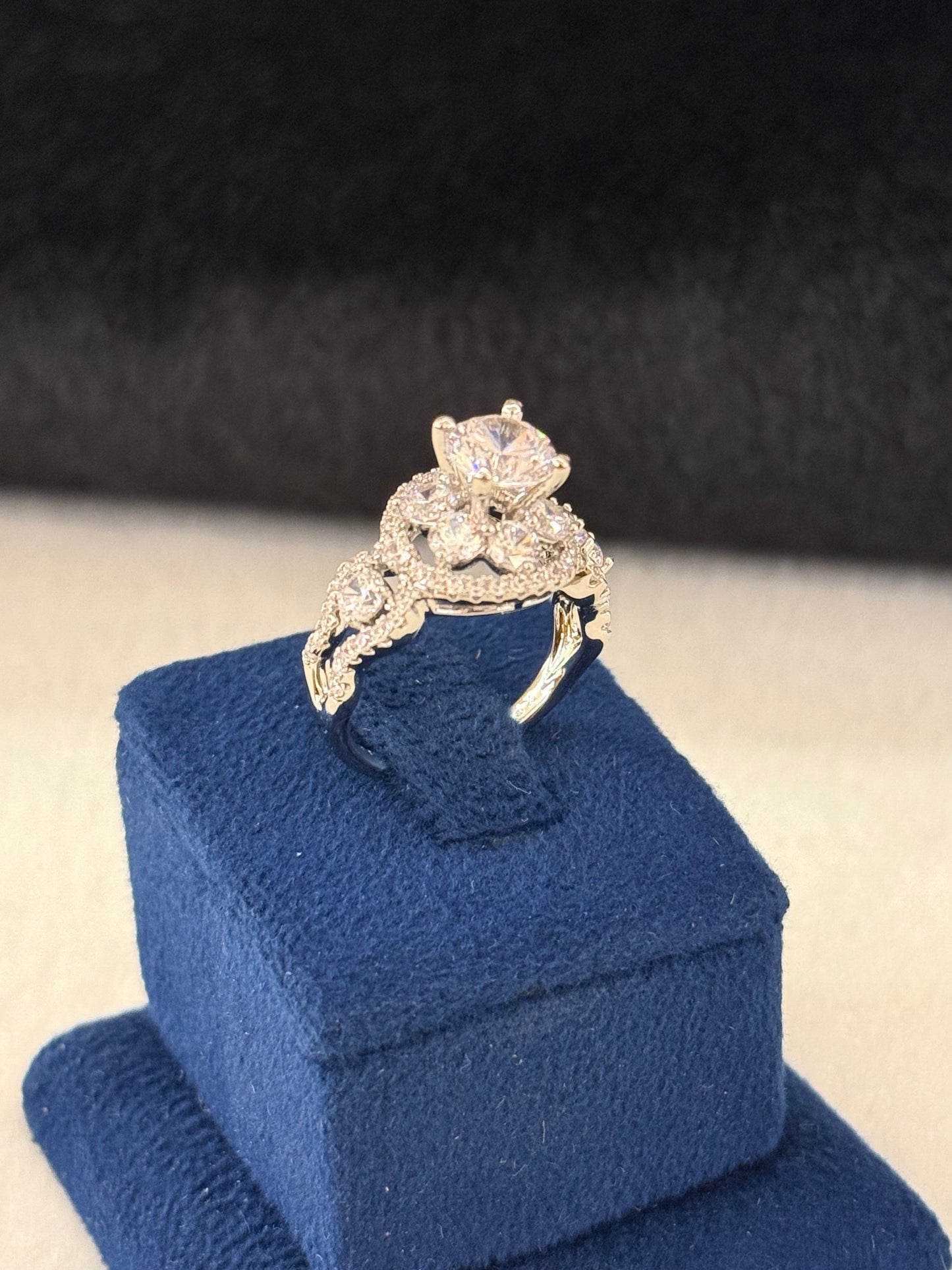 Rhodium Plated Ring-R137