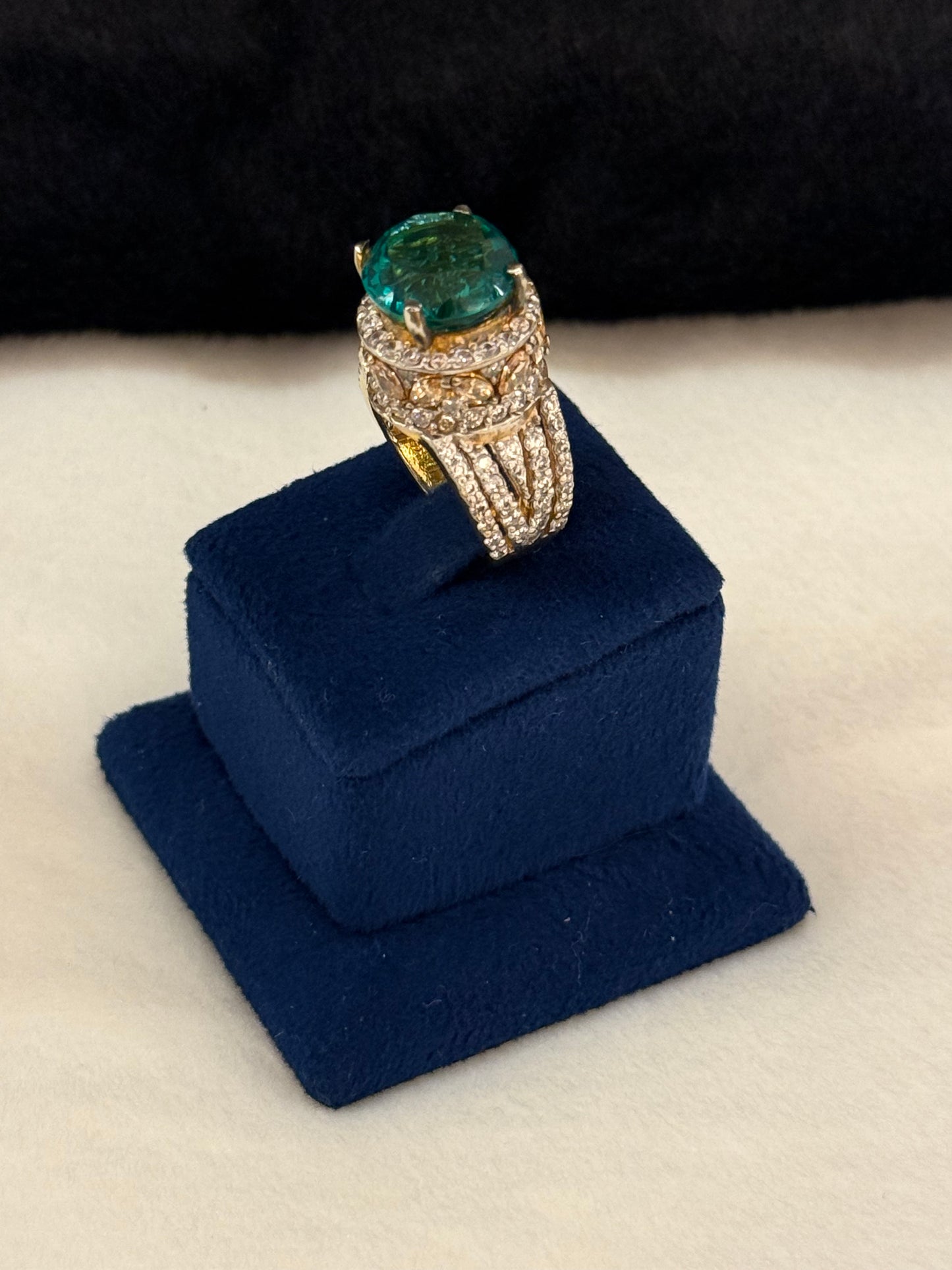 925 Silver GoldPlated Ring-Sr111
