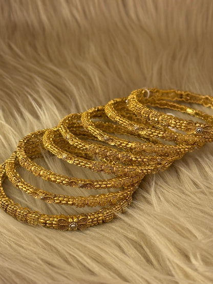 925 Silver Gold Plated Bangles-Sbg46