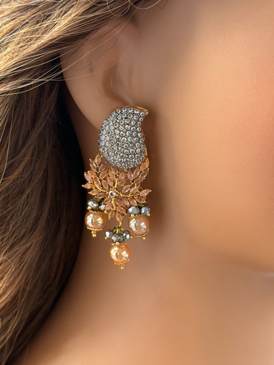 Golden Bloom Dangles-Er44