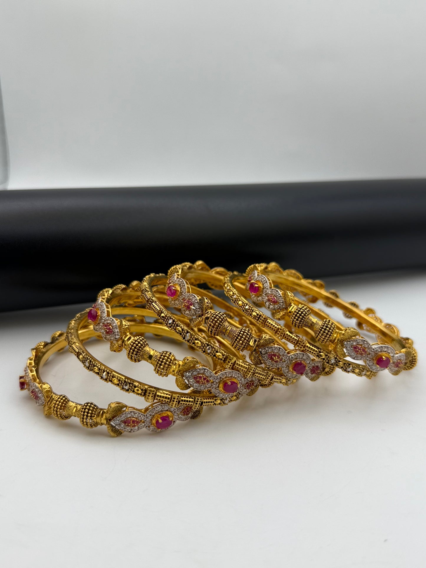 925 Silver Gold Plated Bangles-Sbg27