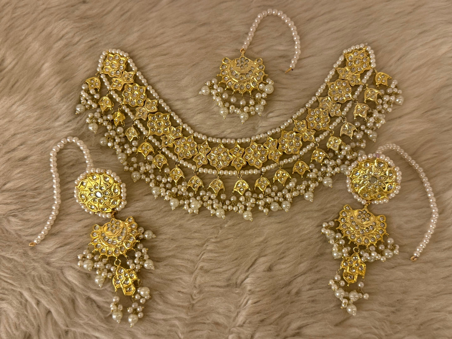 Kundan Necklace Set-Bs79