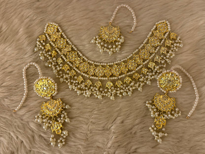 Kundan Necklace Set-Bs79