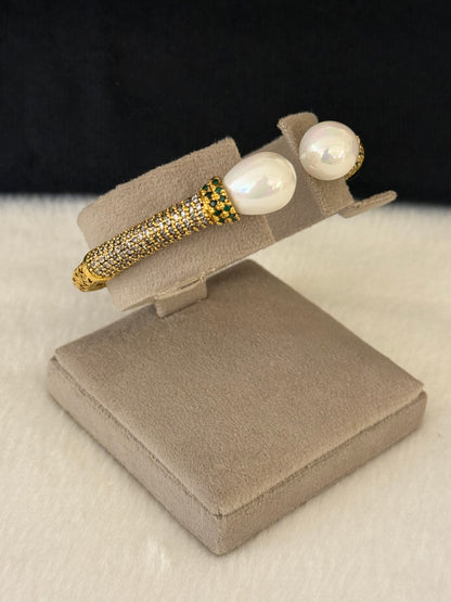 925 Silver Gold Plated Bangles-Sbg52