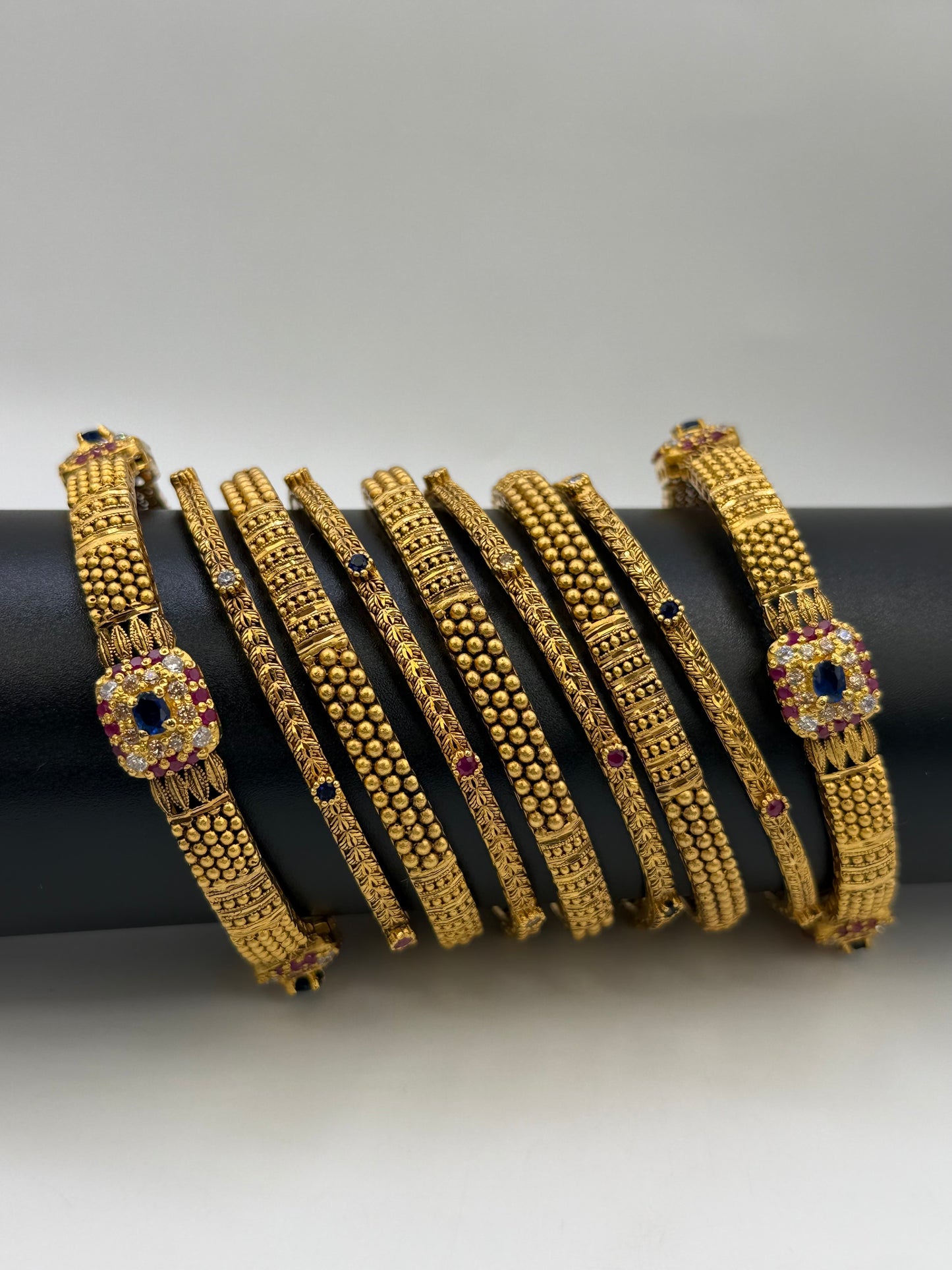 925 Silver Gold Plated Bangles-Sbg35