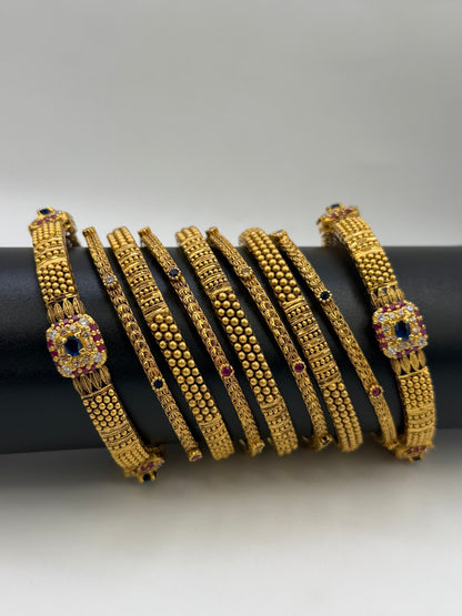 925 Silver Gold Plated Bangles-Sbg35