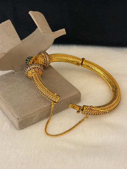 925 Silver Gold Plated Bangles-Sbg54