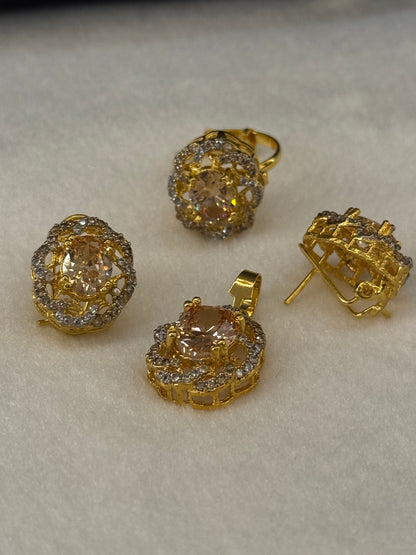 Goldplated Pendant Set-Ps54