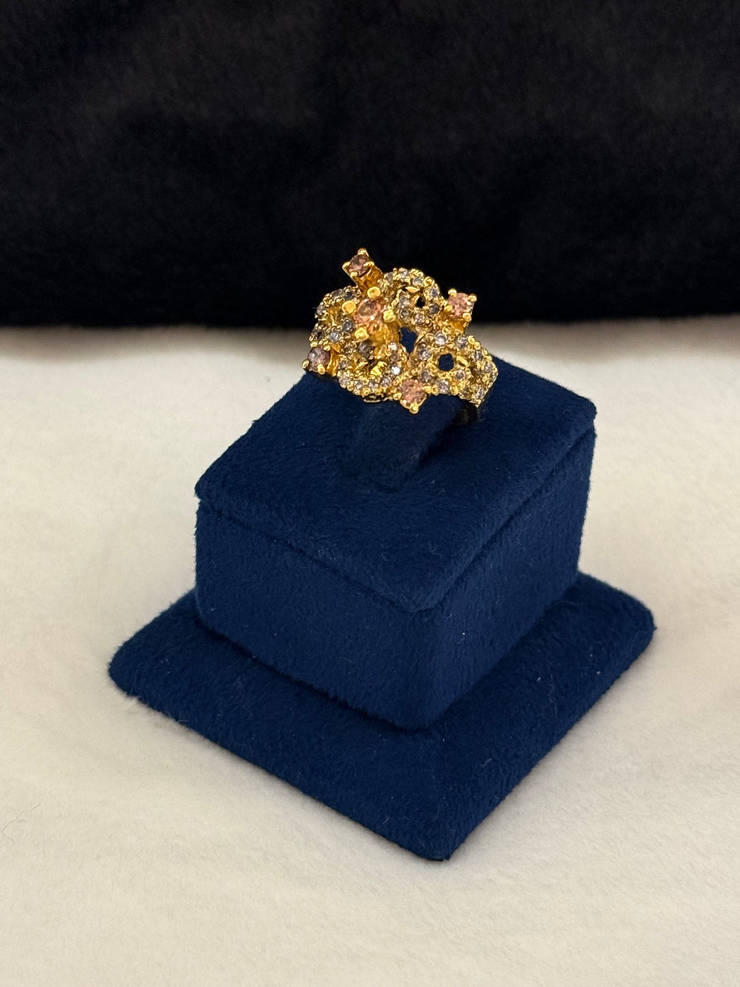 925 Silver GoldPlated Ring-Sr108