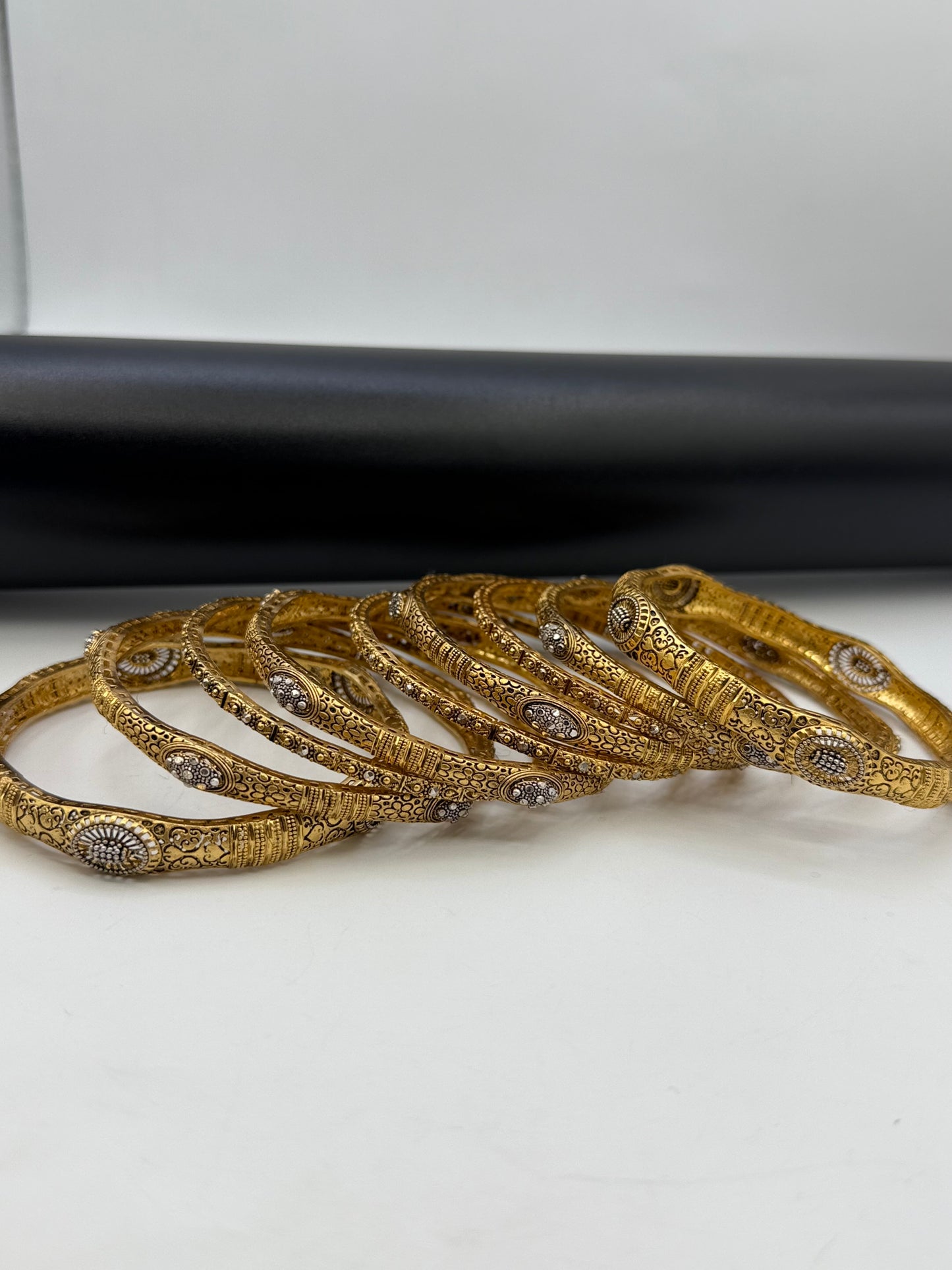 925 Silver Gold Plated Bangles-Sbg40