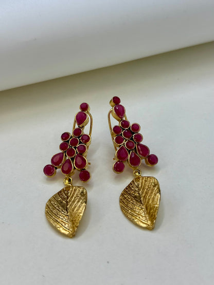 Leaf Polki Earrings-ER7