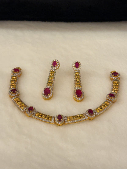 925 Goldplated Necklace Set-SNS58