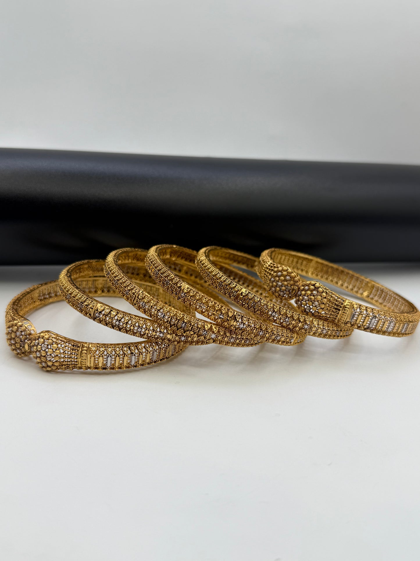 925 Silver Gold Plated Bangles-Sbg34