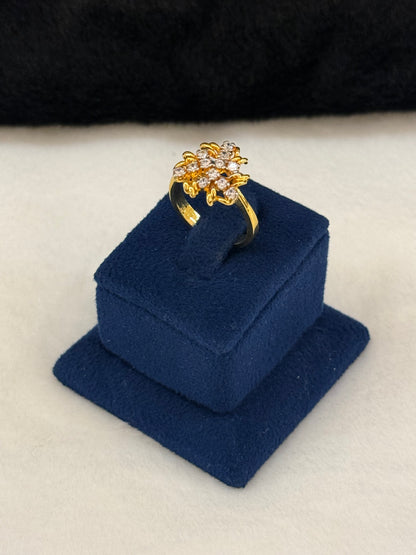 925 Silver GoldPlated Ring-Sr103