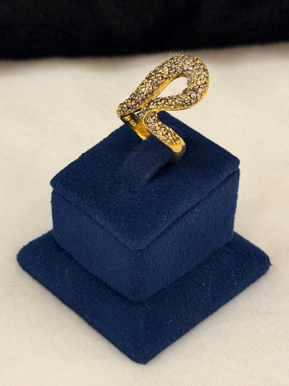 925 Silver GoldPlated Ring-Sr113