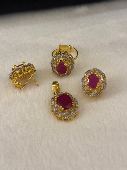Goldplated Pendant Set-Ps54