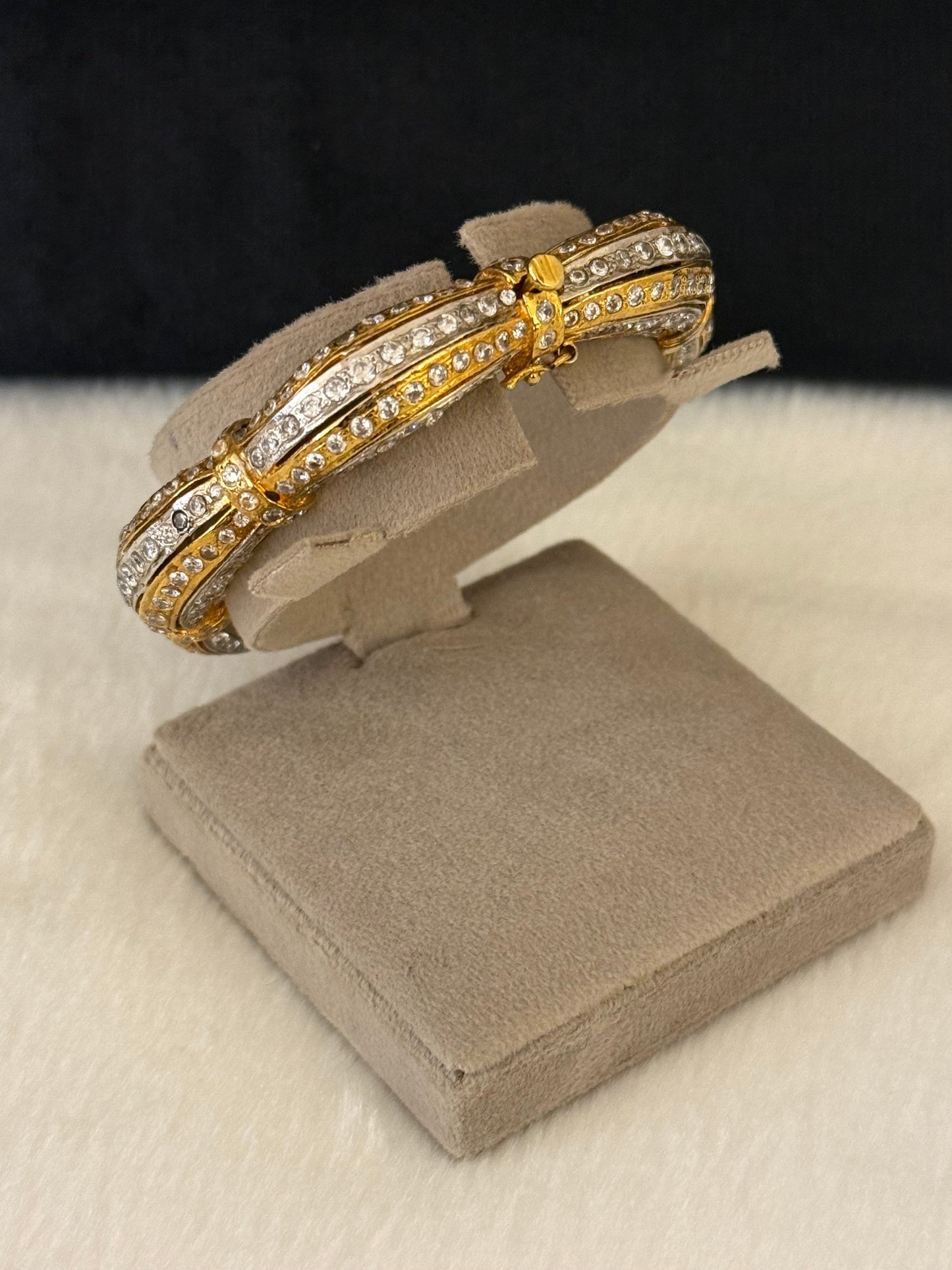 925 Silver Gold Plated Bangles-Sbg53