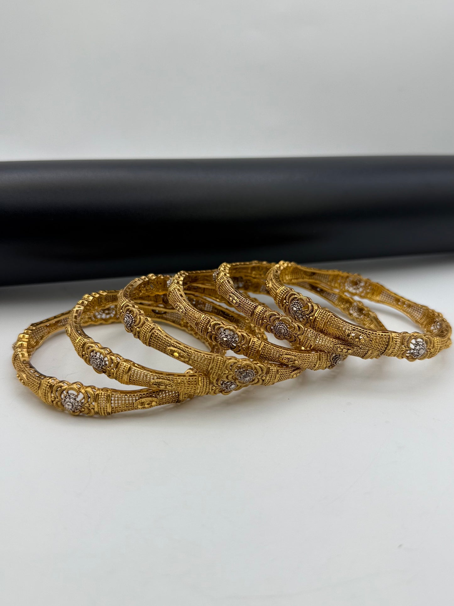 925 Silver Gold Plated Bangles-Sbg17