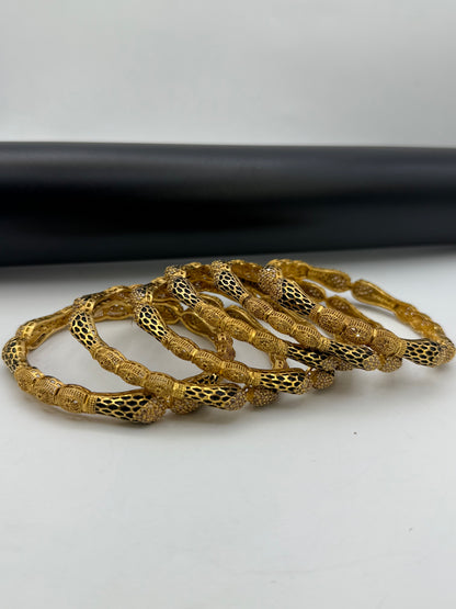 925 Silver Gold Plated Bangles-Sbg14