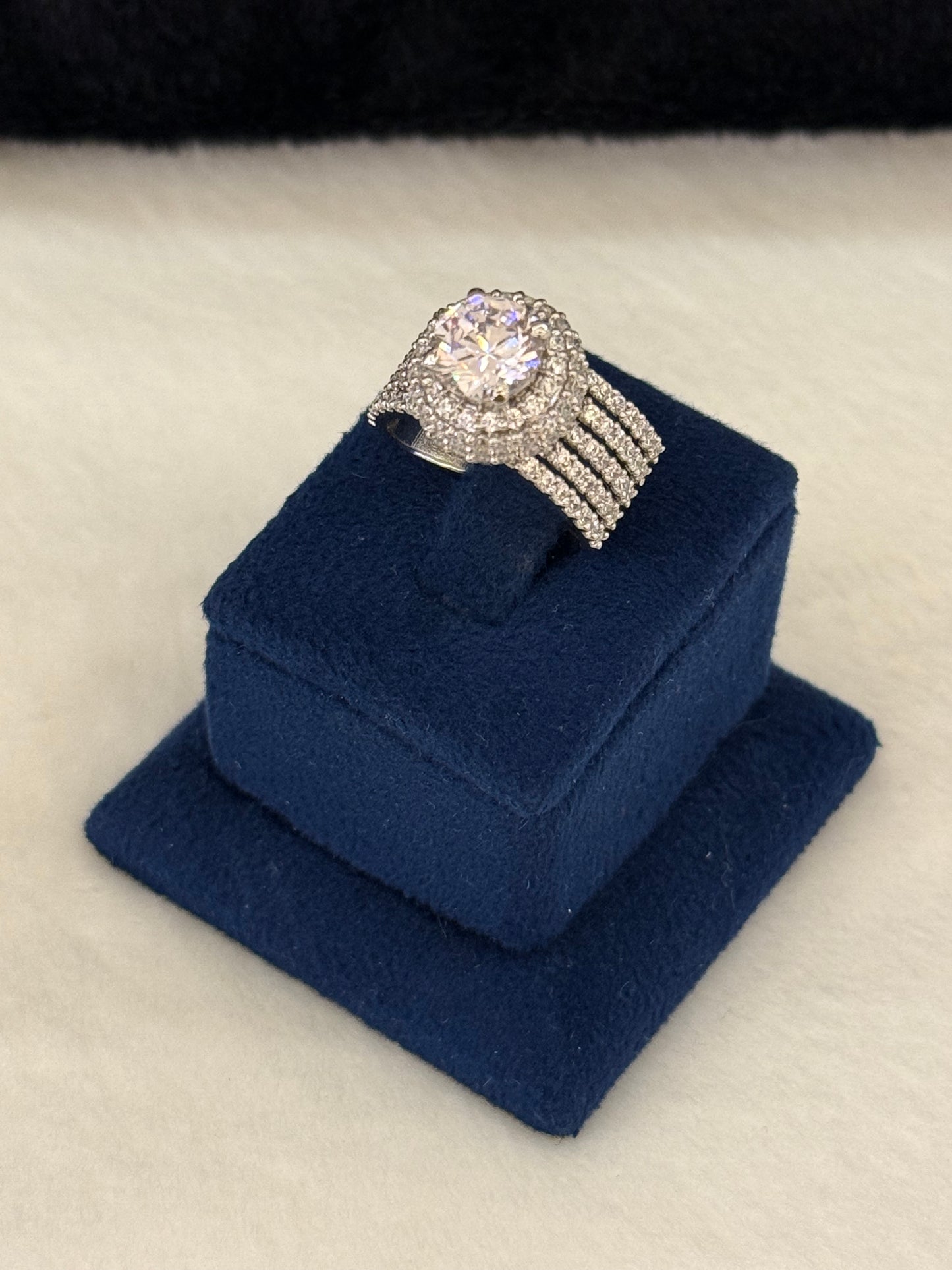 925 Silver Rhodium Plated Ring-Sr121