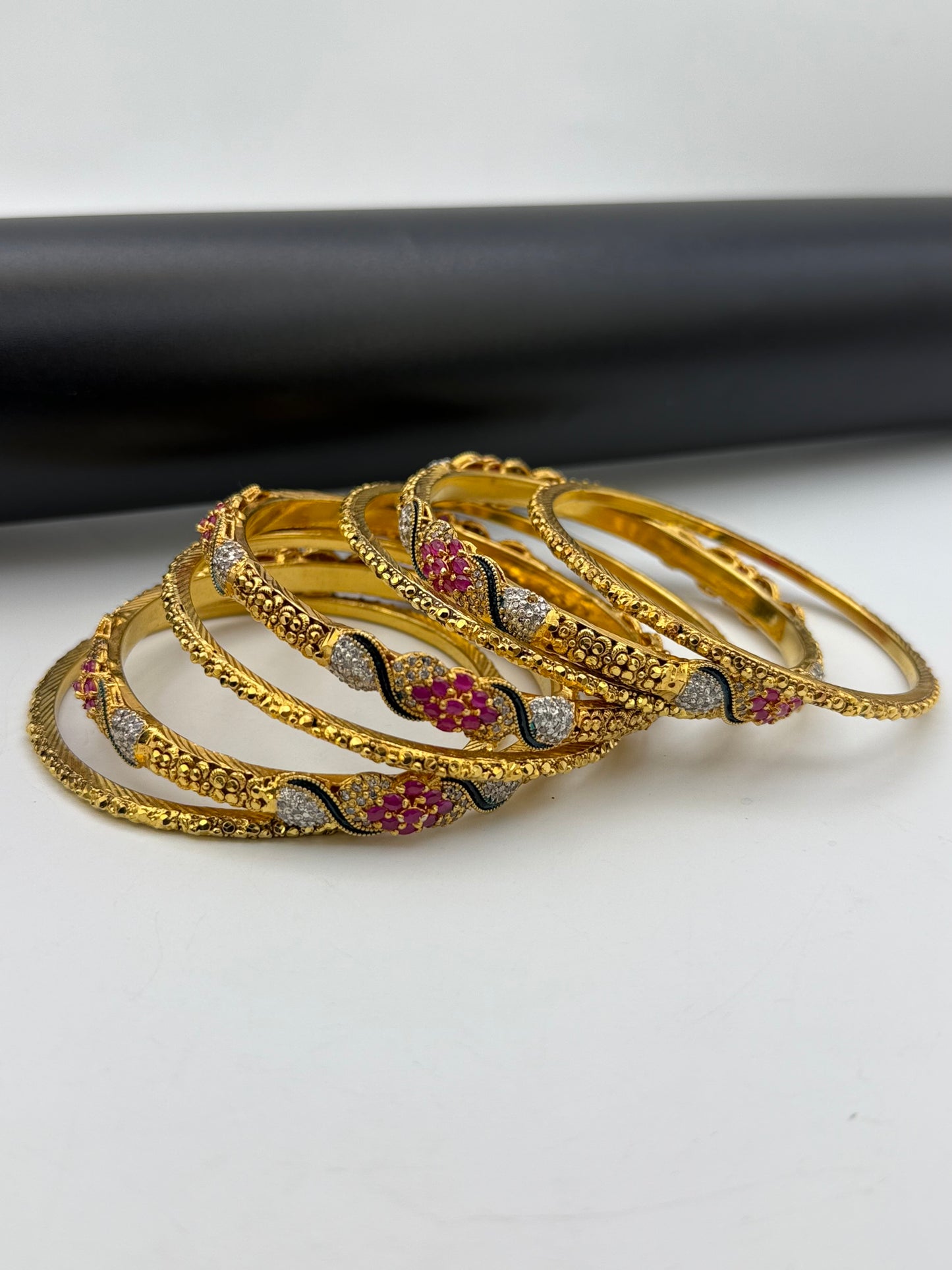 925 Silver Gold Plated Bangles-Sbg16